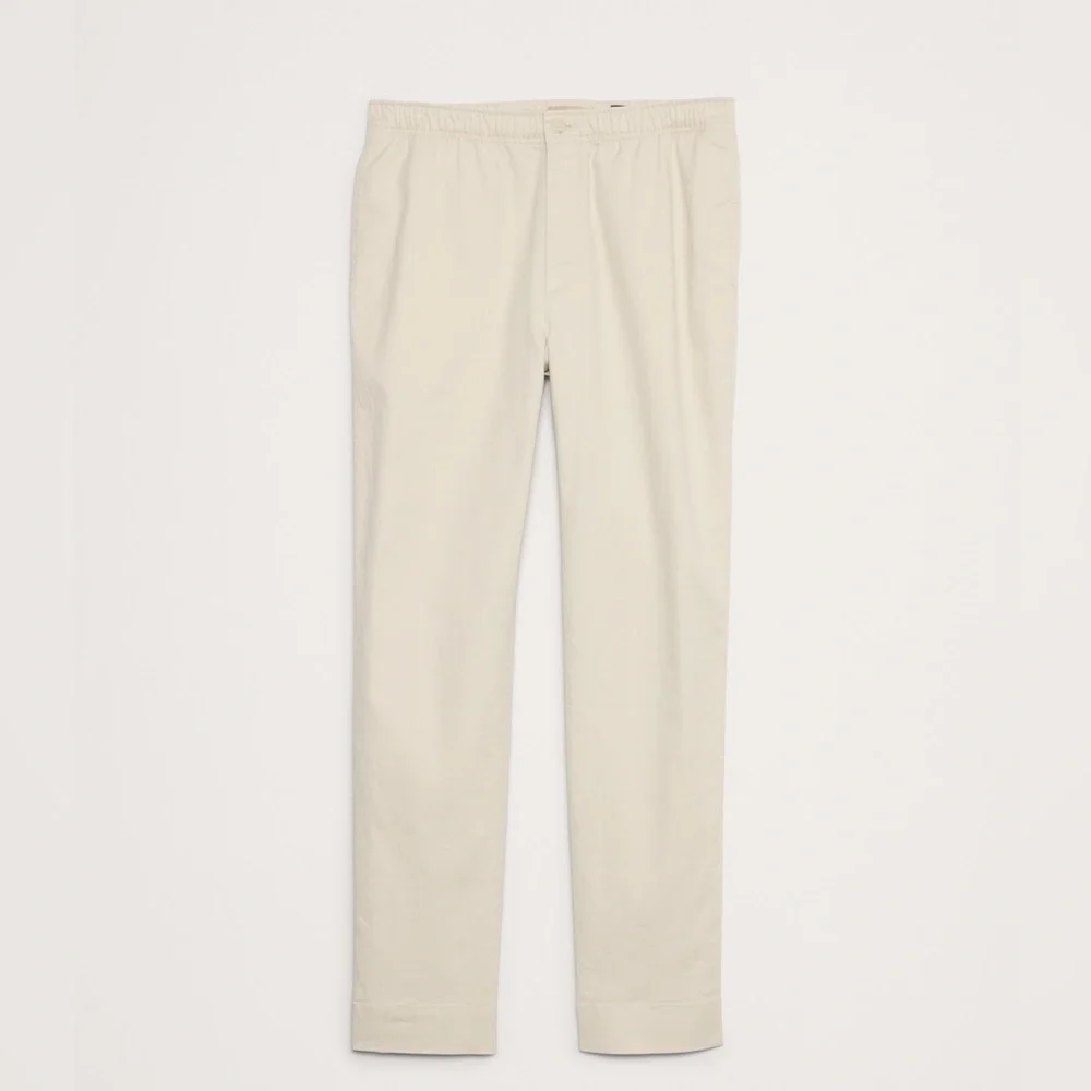 NWT! Banana Rupublic Straight Italian Linen-Cotton Pull-On Pant - Small 🩷